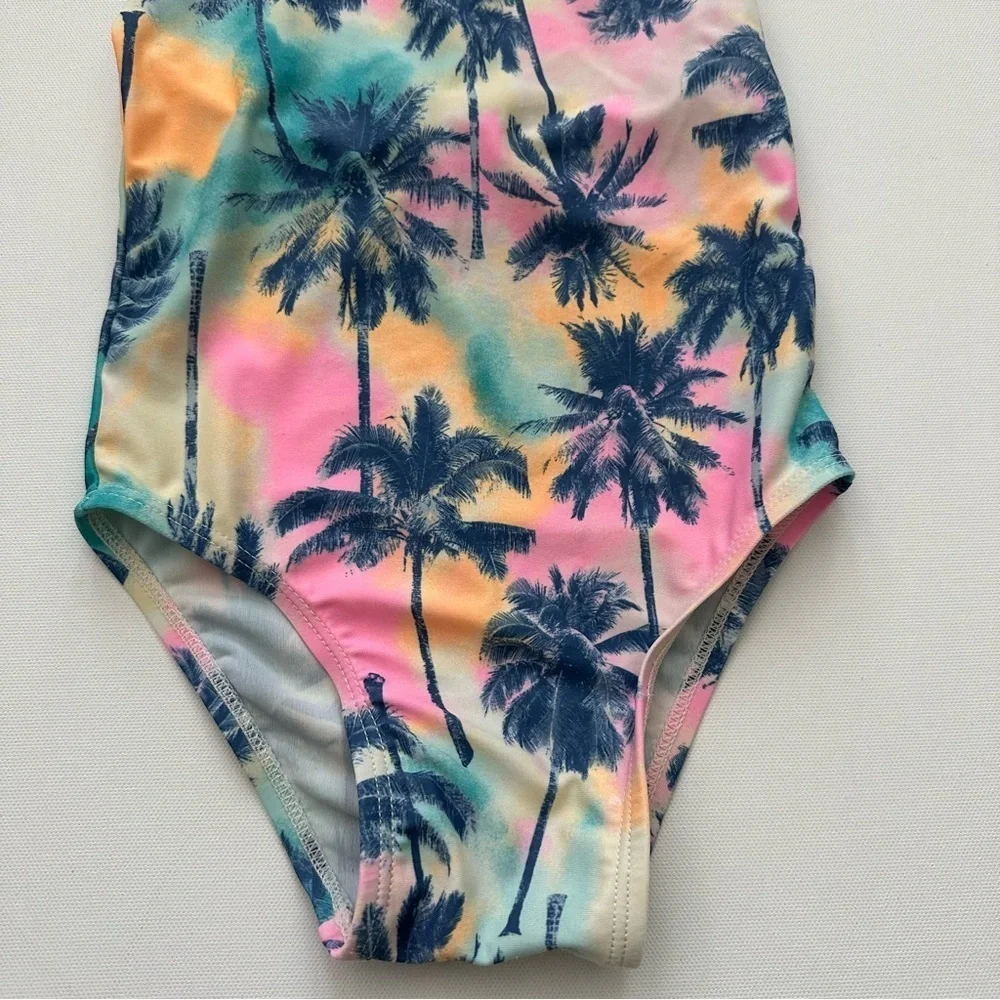 Old Navy Toddler Girl Palm Print One Piece Swimsuit Size 3T